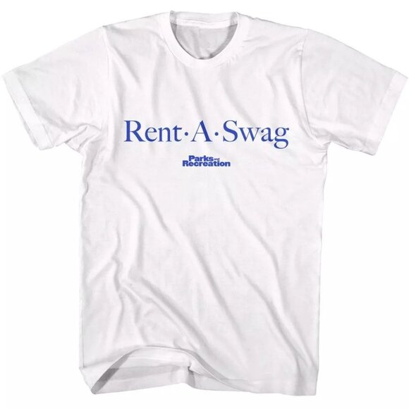 Parks And Recreation Rent A Swag T Shirt TV Show Graphic Retro Funny Fan Gift 92 - Picture 1 of 5